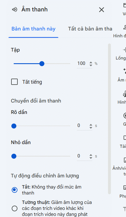 Đổi giọng nói trong video Google Vids