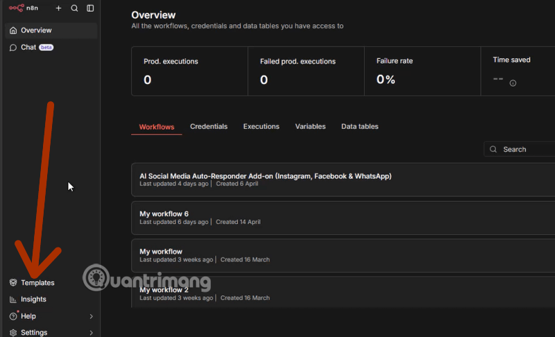 cách import n8n template
