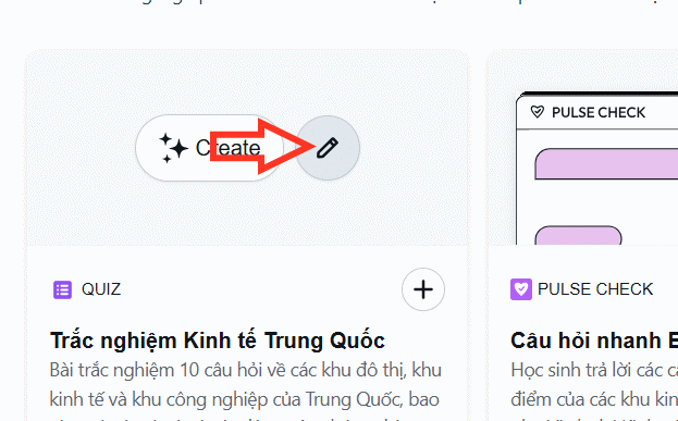 Chỉnh câu hỏi trắc nghiệm trên Brisk