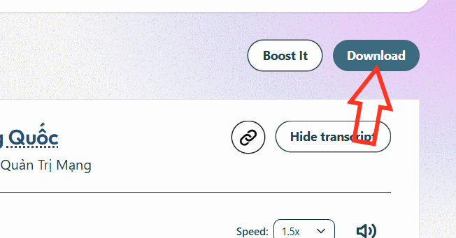 Tải Podcast tạo trên Brisk