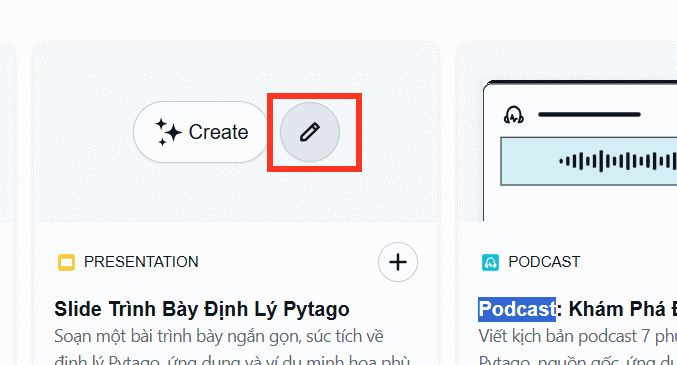 Chỉnh tạo slide trên Brisk AI
