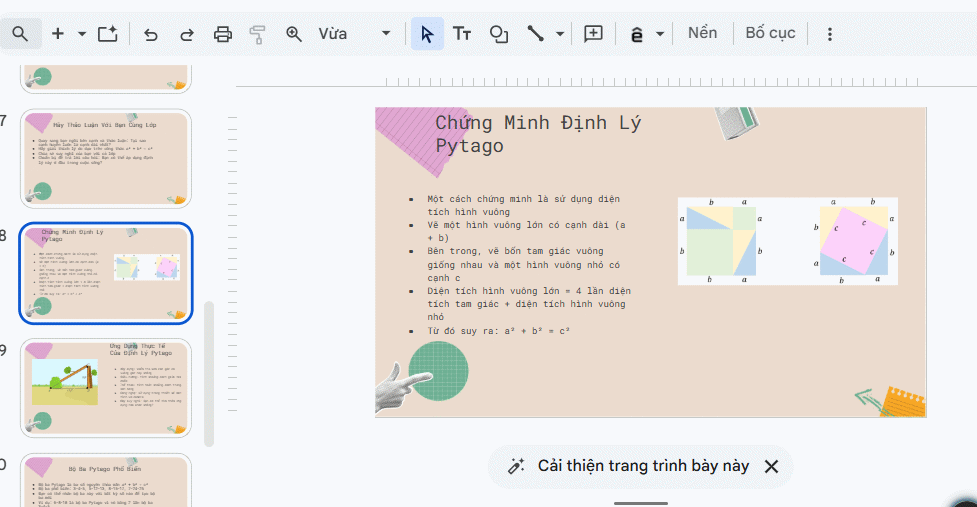 Slide bài giảng tạo trên Brisk AI