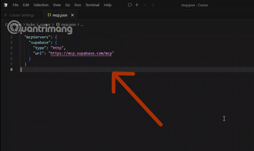 kích hoạt Supabase trên Cursor
