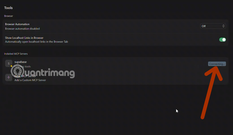 kích hoạt Supabase Cursor
