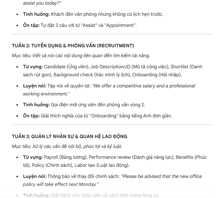  Lộ trình 30 ngày cải thiện tiếng Anh 