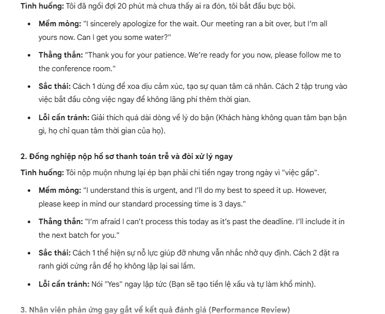 Luyện phản xạ xử lý tình huống khó