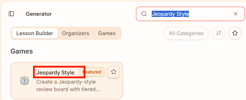 Jeopardy Style trên Eduaide