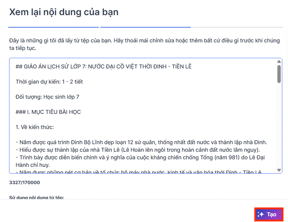 Tải tài liệu làm slide trên Prezi AI