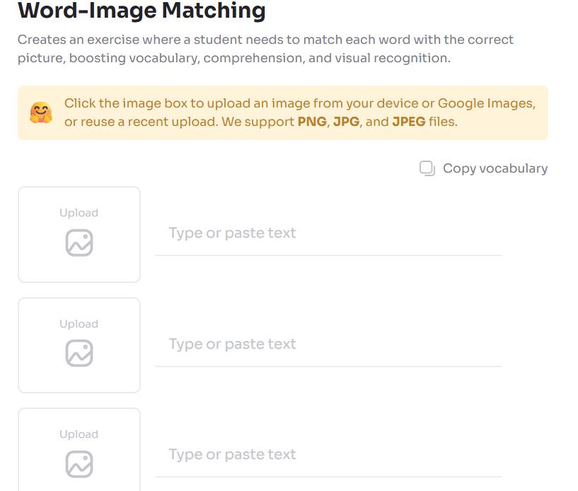 Hoạt động Word-Image Matching trên Twee
