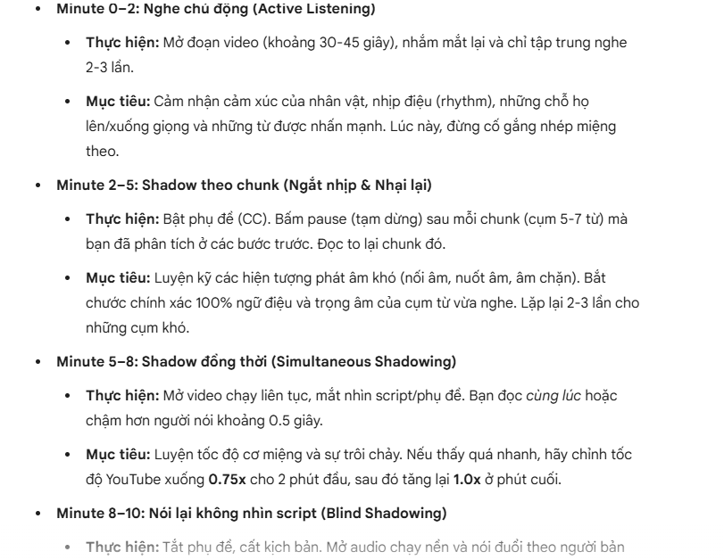 Prompt routine 10 phút mỗi ngày