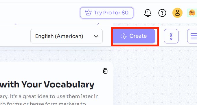 Tạo topic học từ vựng trên Twee