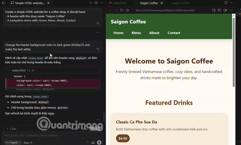 cách làm website cơ bản với cursor