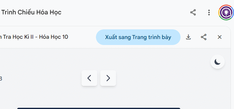 Chuyển sang slide bài kiểm tra