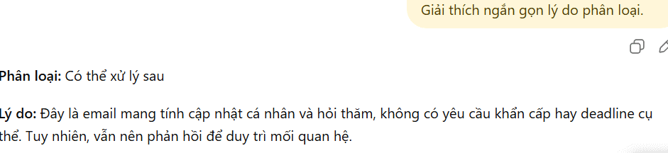 Prompt phân loại email bằng ChatGPT