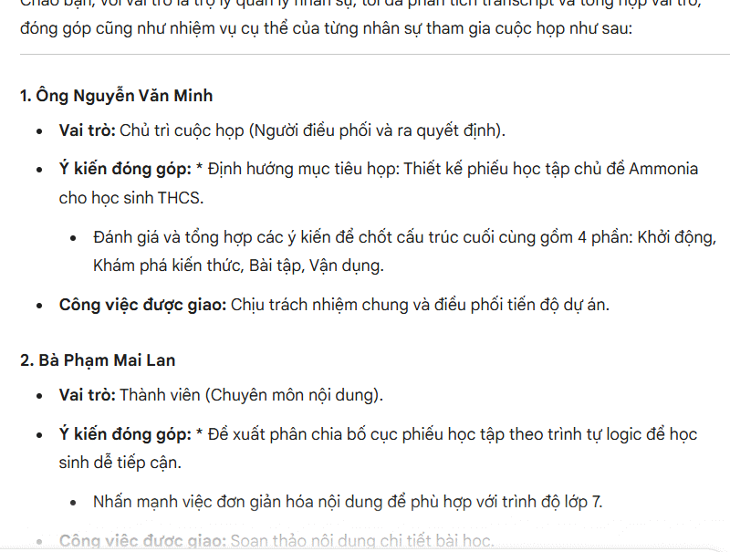 Mẫu prompt theo dõi công việc từng người