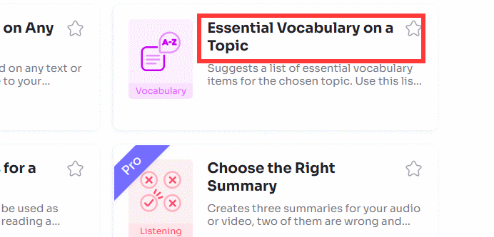 Essential Vocabulary on a Topic trên Twee