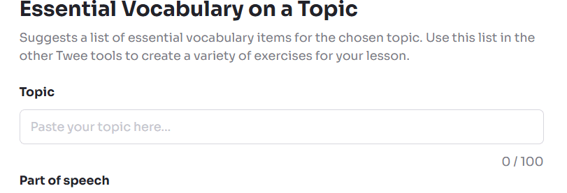 Nhập tên chủ đề trên Twee
