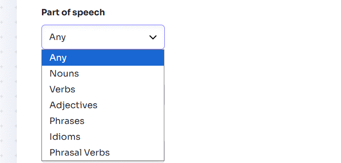 Chọn loại từ học ngôn ngữ trên Twee