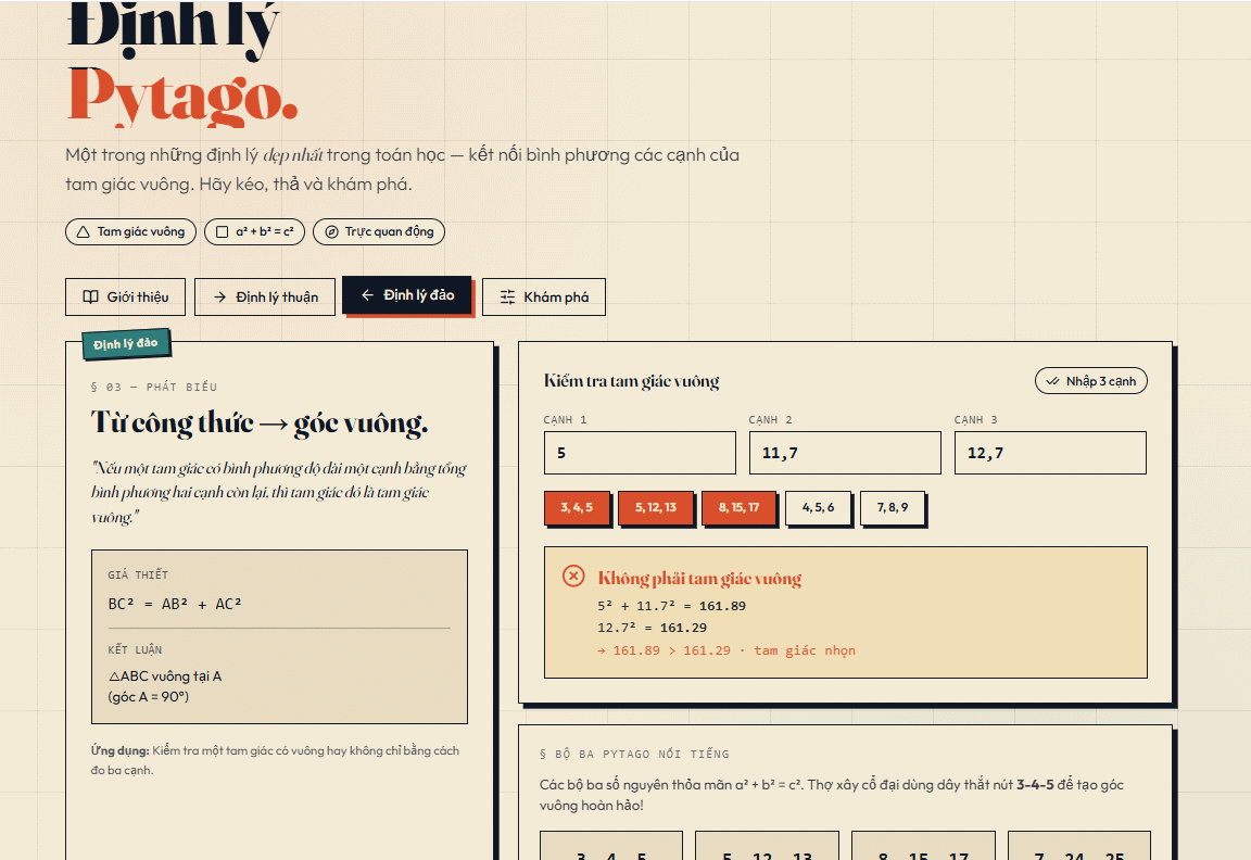 Trang web cho kiến thức trên Canca AI
