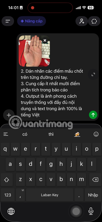 xem chỉ tay bằng ChatGPT