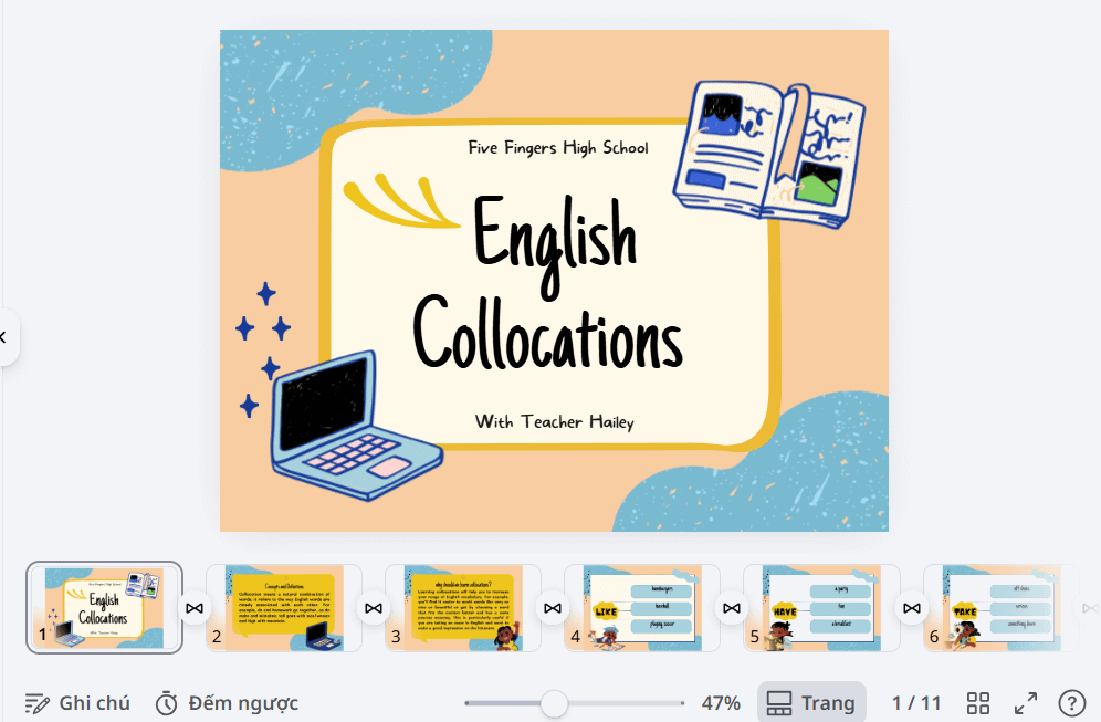 Slide trên Canva AI 