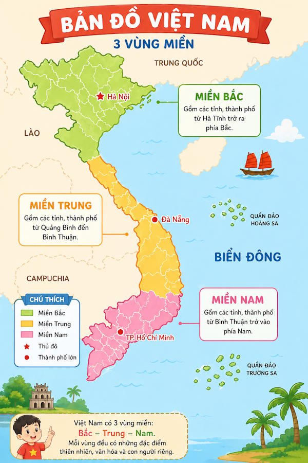 Prompt tạo bảnh bản đồ cho môn địa lý, lịch sử 