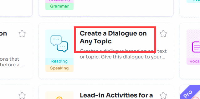 Create a Dialogue on Any Topic