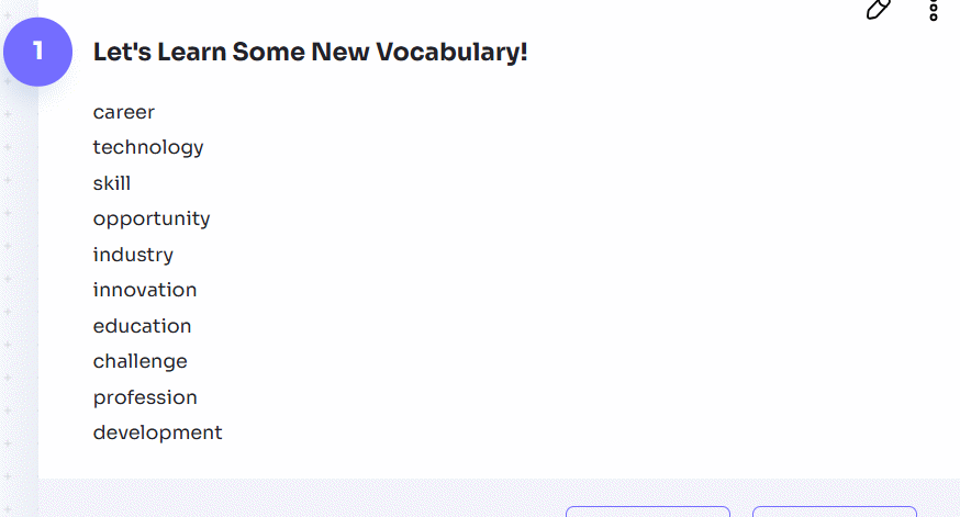 Tạo danh sách danh từ cho chủ đề trên Twee