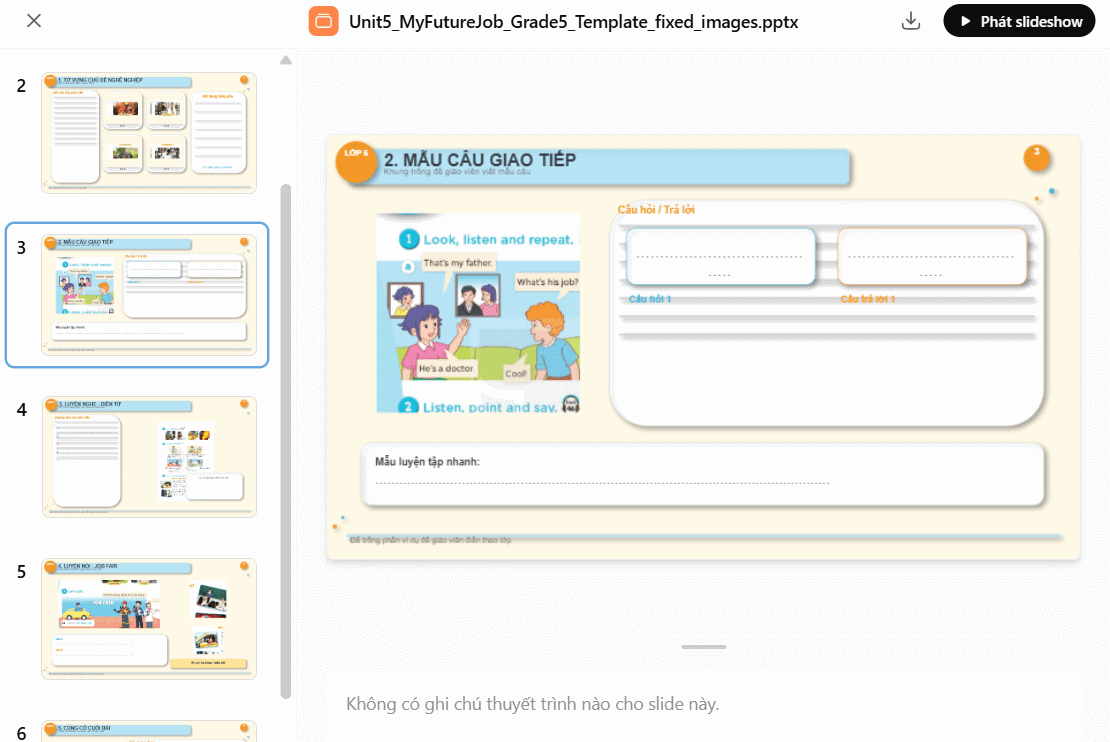 Tải slide thuyết trình tạo trên ChatGPT
