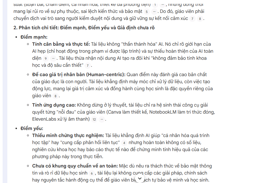Critical Analysis (So sánh & phản biện)