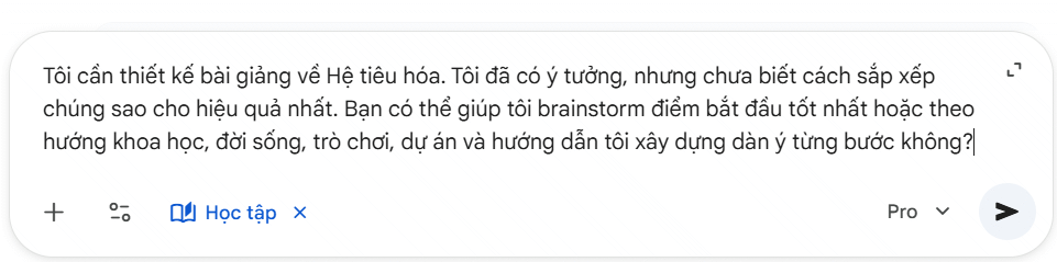 Yêu cầu xây dựng ý tưởng Gemini