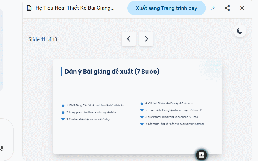 Xây dựng ý tưởng Gemini