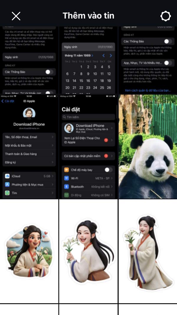Đăng ảnh lên Story Instagram