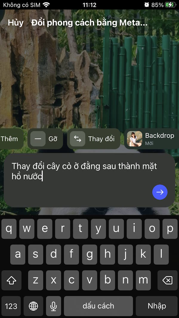 Thay đổi chi tiết trong ảnh 