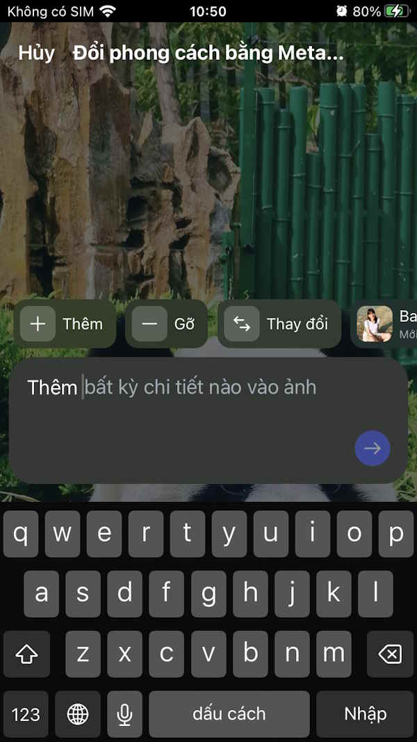 Tùy chọn thêm chi tiết