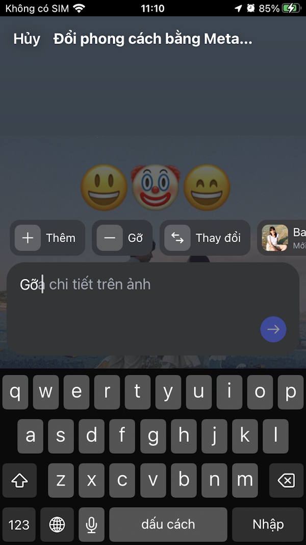 Gỡ chi tiết trong ảnh