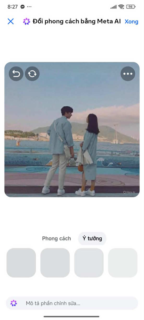 Đổi ảnh bằng AI Messenger
