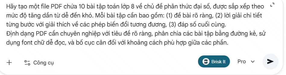 Câu lệnh tạo file PDF trên ChatGPT