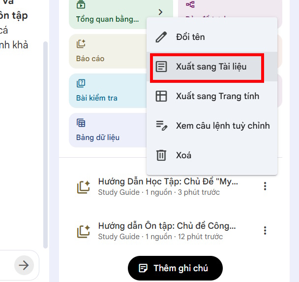 Tài bài Reading trên NotebookLM