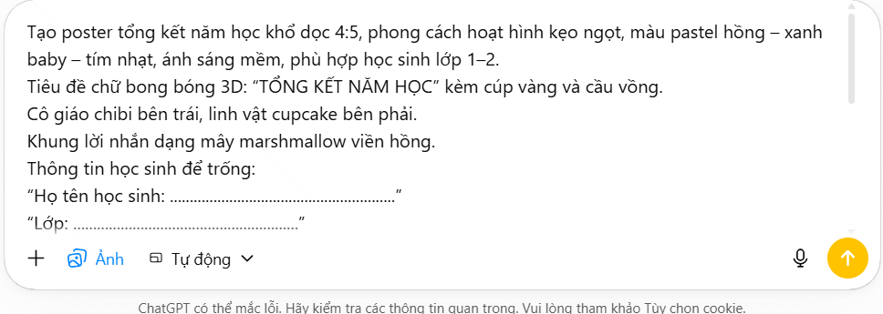 Prompt tạo tổng kết trên ChatGPT