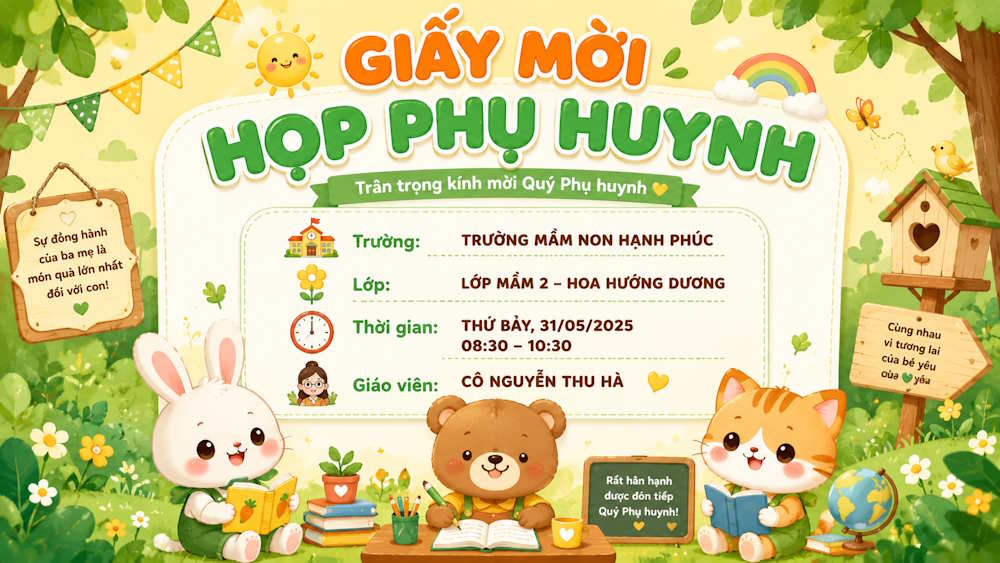 Phong cách vườn thú đáng yêu