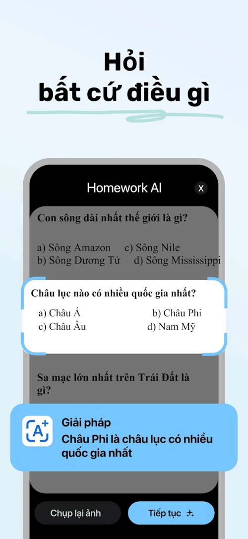 app làm bài tập AI