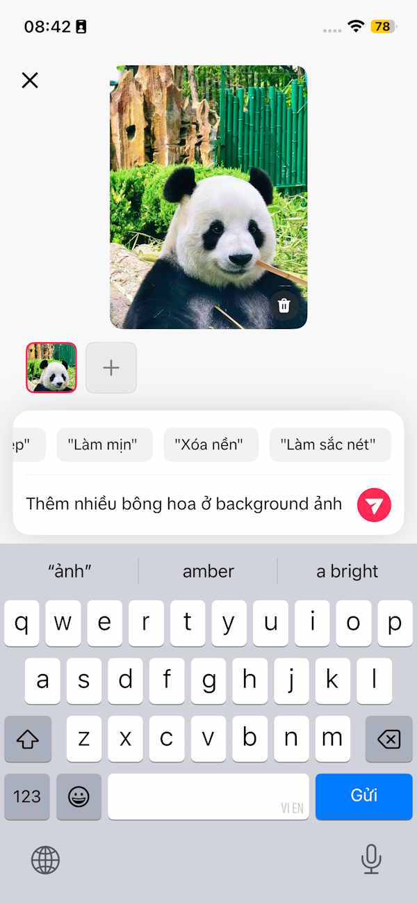 Mô tả chỉnh sửa ảnh