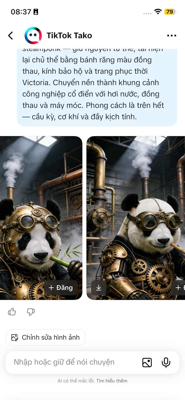 Ảnh mới tạo trên Tako