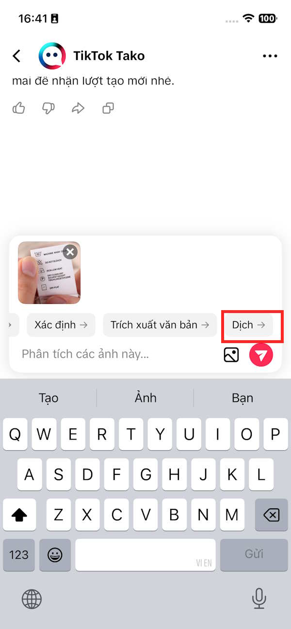 Dịch nội dung trong ảnh trên Tako