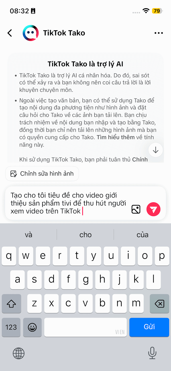 Viết tiêu đề video bằng Tako