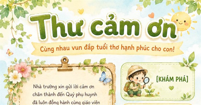Cách tạo thư cảm ơn, thư tri ân cuối năm học