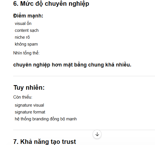 Prompt review profile như strategist