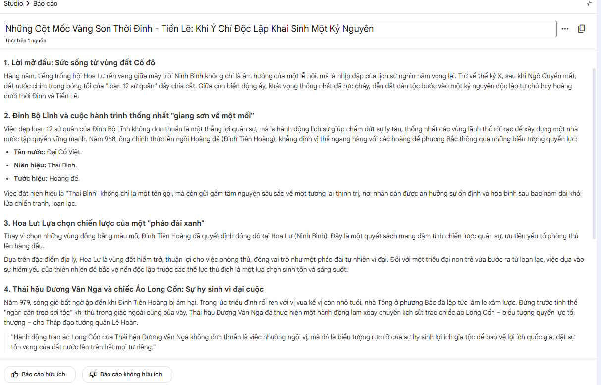 Nội dung bài blog viết bằng NotebookLM