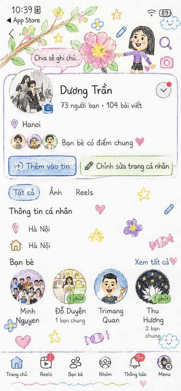 Trang cá nhân Facebook 